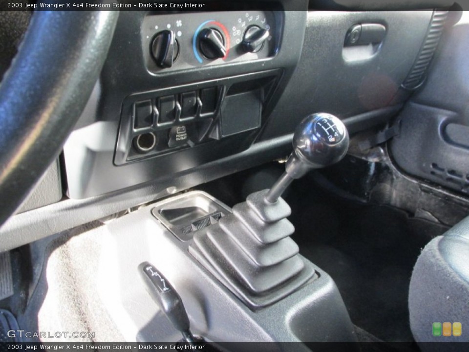 Dark Slate Gray Interior Transmission for the 2003 Jeep Wrangler X 4x4 Freedom Edition #89787734