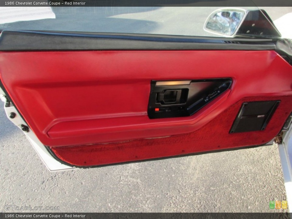 Red Interior Door Panel for the 1986 Chevrolet Corvette Coupe #89788151