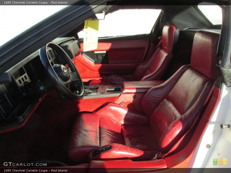 Red 1986 Chevrolet Corvette Interiors