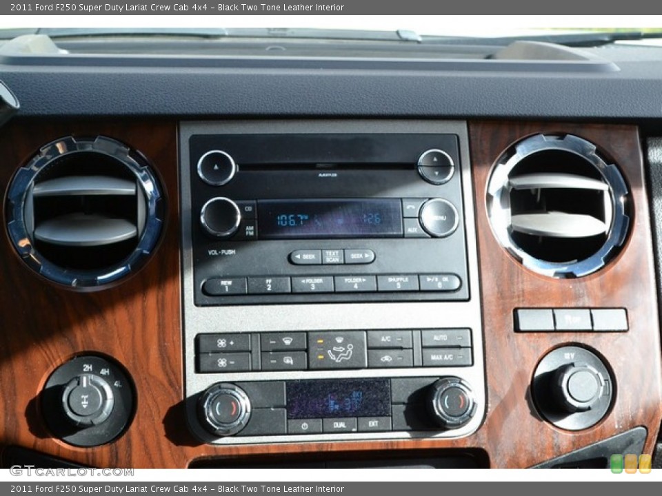 Black Two Tone Leather Interior Controls for the 2011 Ford F250 Super Duty Lariat Crew Cab 4x4 #89793083