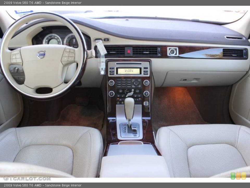 Sandstone Beige Interior Dashboard for the 2009 Volvo S80 T6 AWD #89794184
