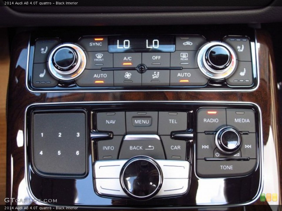 Black Interior Controls for the 2014 Audi A8 4.0T quattro #89798630