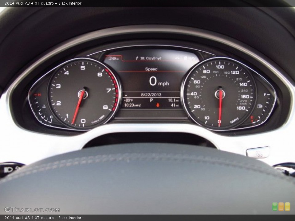 Black Interior Gauges for the 2014 Audi A8 4.0T quattro #89798714