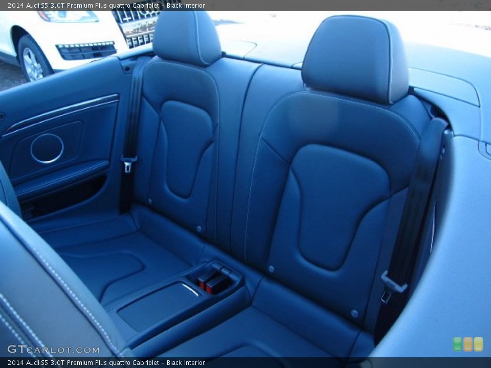 Black Interior Rear Seat for the 2014 Audi S5 3.0T Premium Plus quattro Cabriolet #89799692