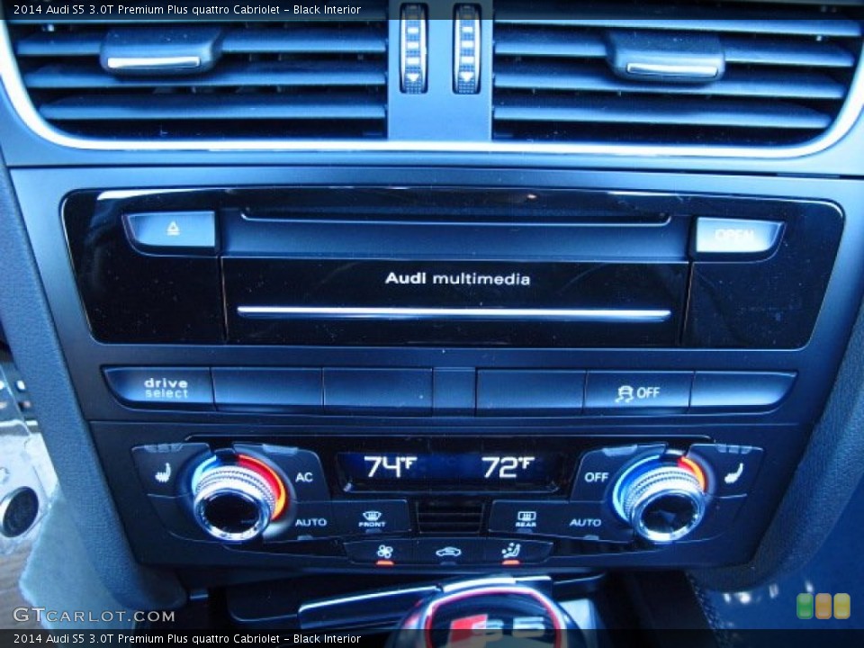 Black Interior Controls for the 2014 Audi S5 3.0T Premium Plus quattro Cabriolet #89799902