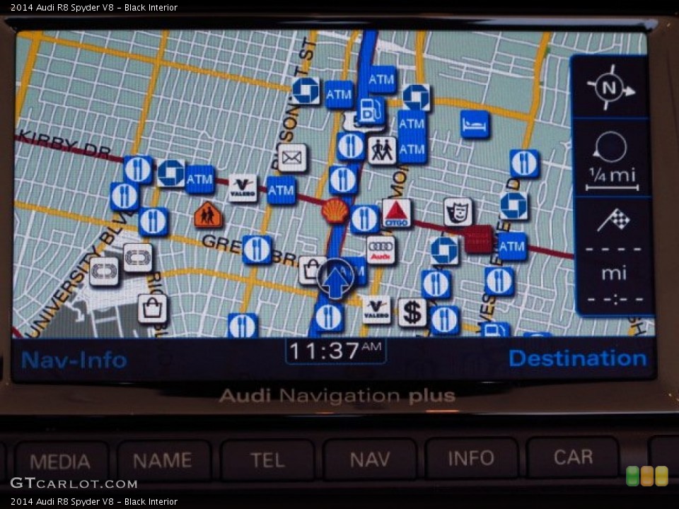 Black Interior Navigation for the 2014 Audi R8 Spyder V8 #89800463