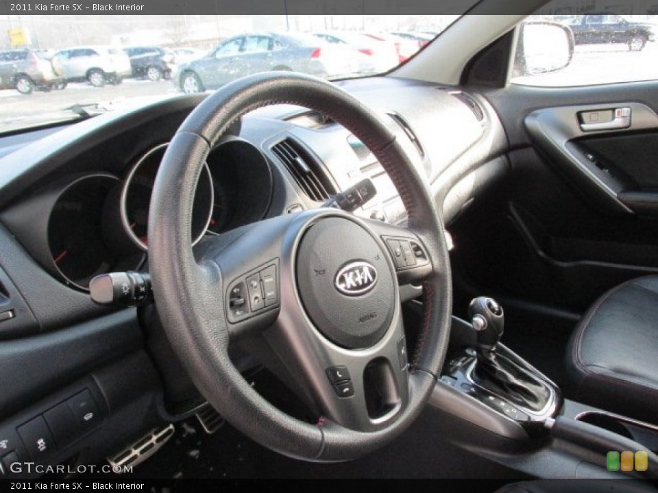 Black Interior Steering Wheel for the 2011 Kia Forte SX #89802017
