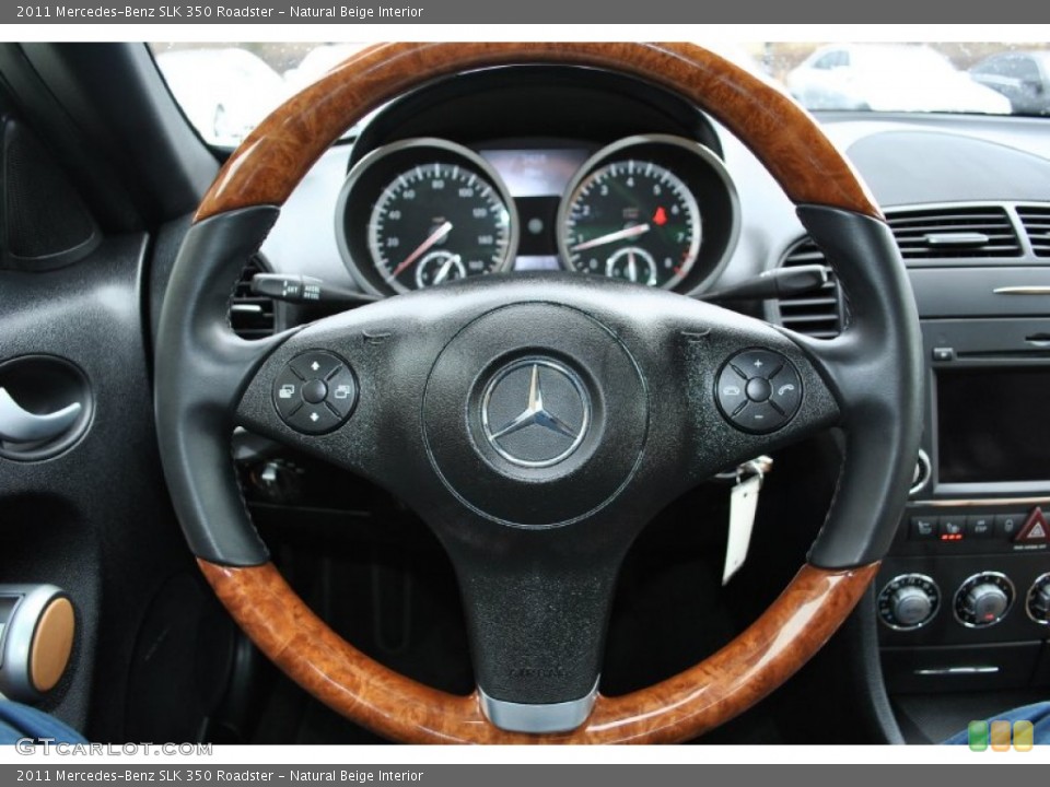 Natural Beige Interior Steering Wheel for the 2011 Mercedes-Benz SLK 350 Roadster #89802110