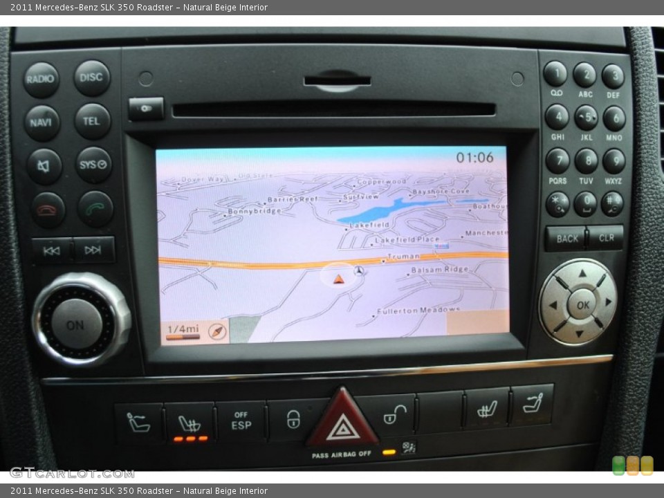 Natural Beige Interior Navigation for the 2011 Mercedes-Benz SLK 350 Roadster #89802153