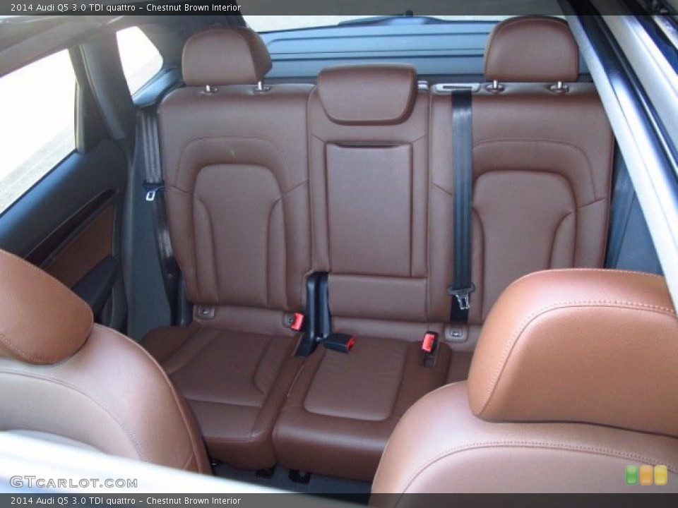 Chestnut Brown Interior Rear Seat for the 2014 Audi Q5 3.0 TDI quattro #89806988