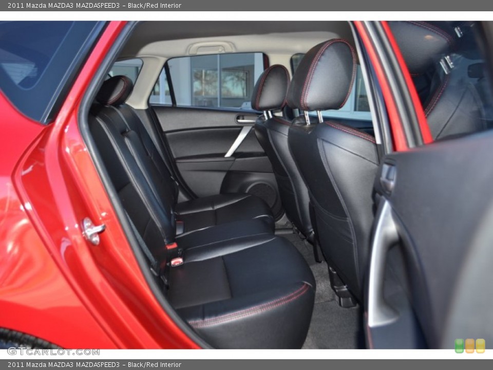 Black/Red Interior Rear Seat for the 2011 Mazda MAZDA3 MAZDASPEED3 #89807153