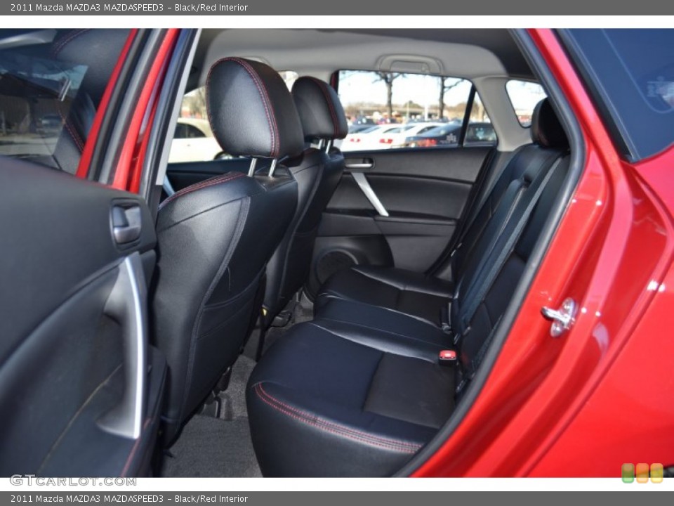 Black/Red Interior Rear Seat for the 2011 Mazda MAZDA3 MAZDASPEED3 #89807172