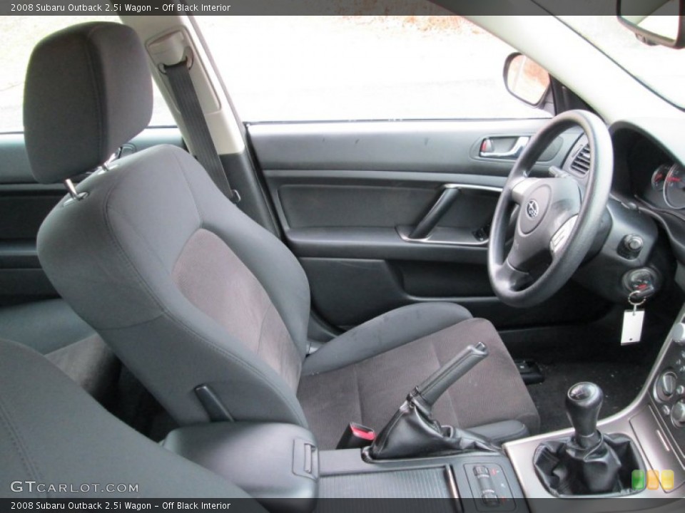 Off Black Interior Front Seat for the 2008 Subaru Outback 2.5i Wagon #89809566