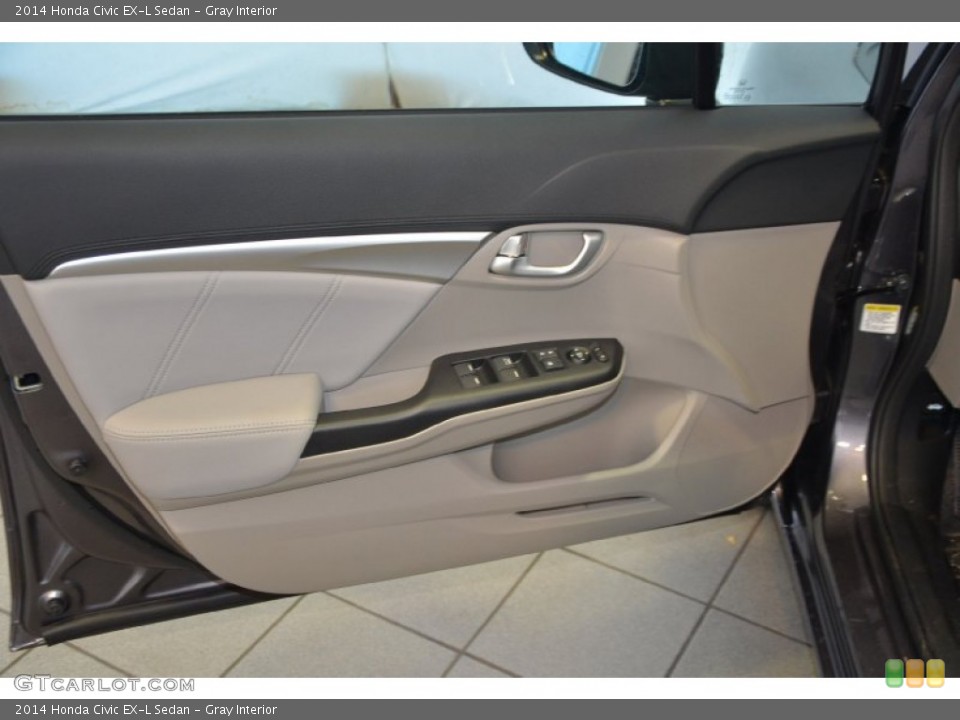 Gray Interior Door Panel for the 2014 Honda Civic EX-L Sedan #89813942