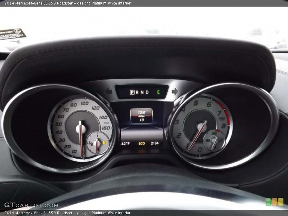 designo Platinum White Interior Gauges for the 2014 Mercedes-Benz SL 550 Roadster #89813948