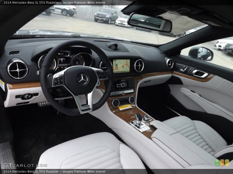 designo Platinum White Interior Photo for the 2014 Mercedes-Benz SL 550 Roadster #89813960