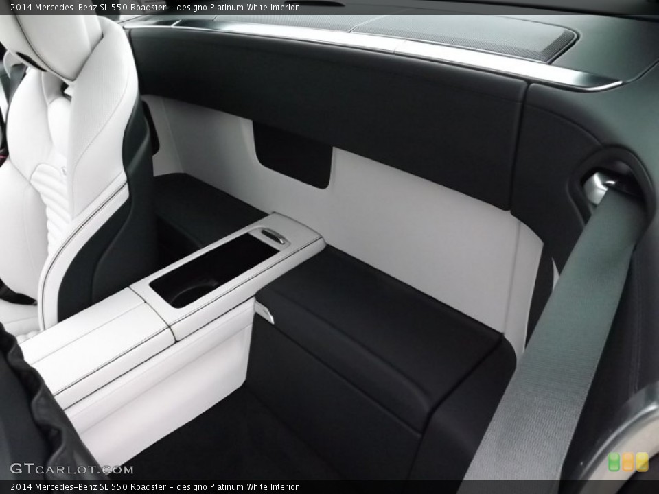 designo Platinum White Interior Rear Seat for the 2014 Mercedes-Benz SL 550 Roadster #89813966