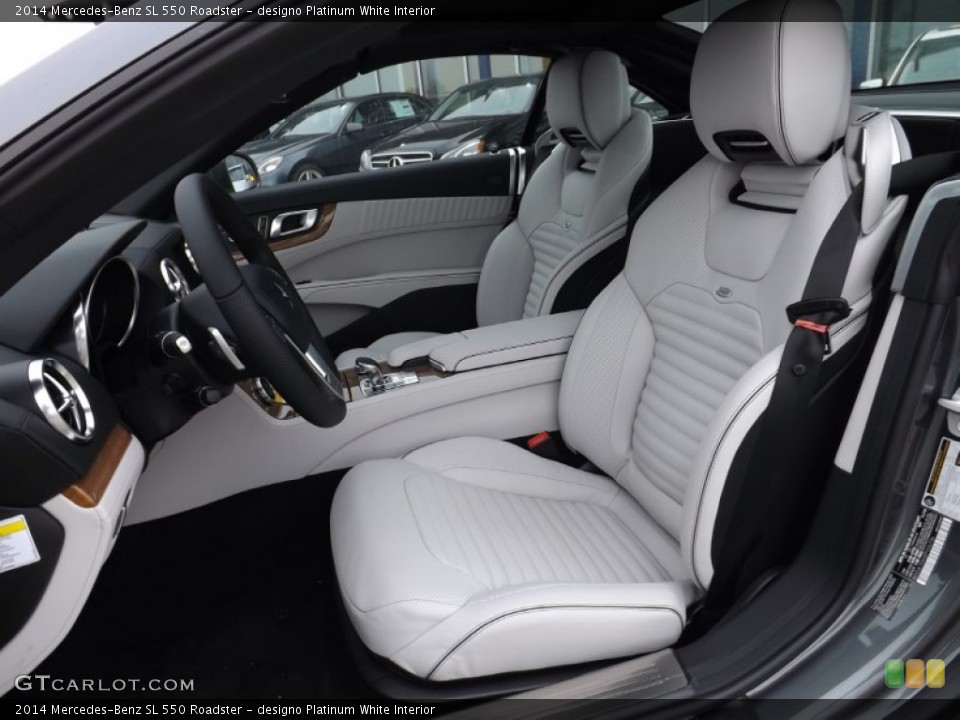 designo Platinum White Interior Front Seat for the 2014 Mercedes-Benz SL 550 Roadster #89813975