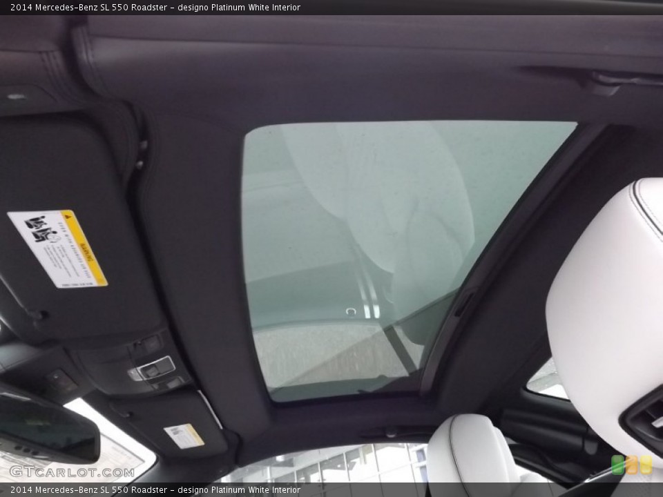 designo Platinum White Interior Sunroof for the 2014 Mercedes-Benz SL 550 Roadster #89813990