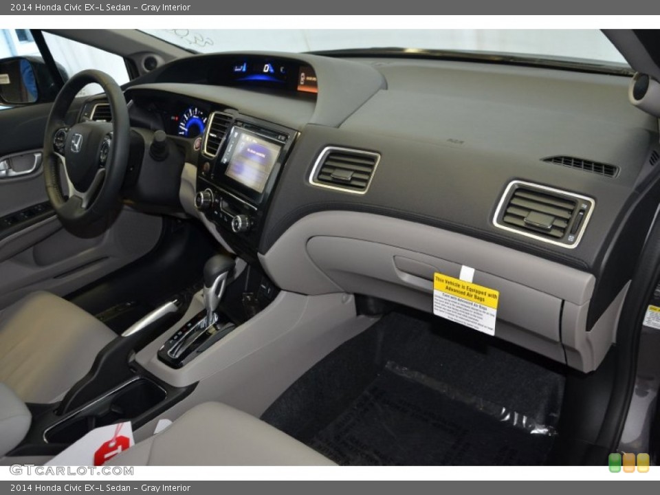 Gray Interior Dashboard for the 2014 Honda Civic EX-L Sedan #89814101