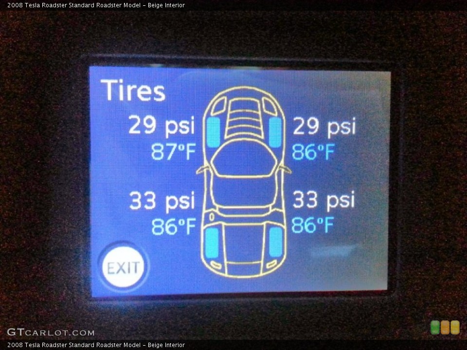 Beige Interior Gauges for the 2008 Tesla Roadster  #89818088