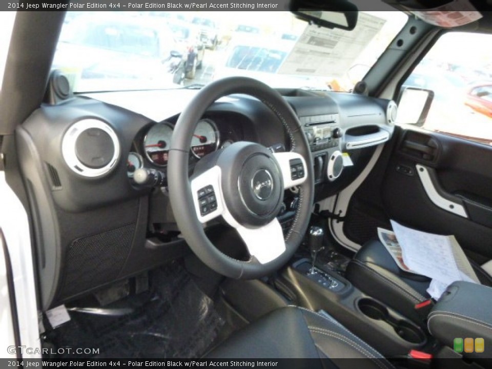 Polar Edition Black w/Pearl Accent Stitching 2014 Jeep Wrangler Interiors