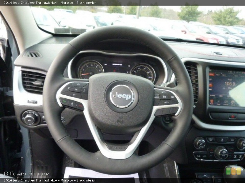 Morocco - Black Interior Steering Wheel for the 2014 Jeep Cherokee Trailhawk 4x4 #89821244