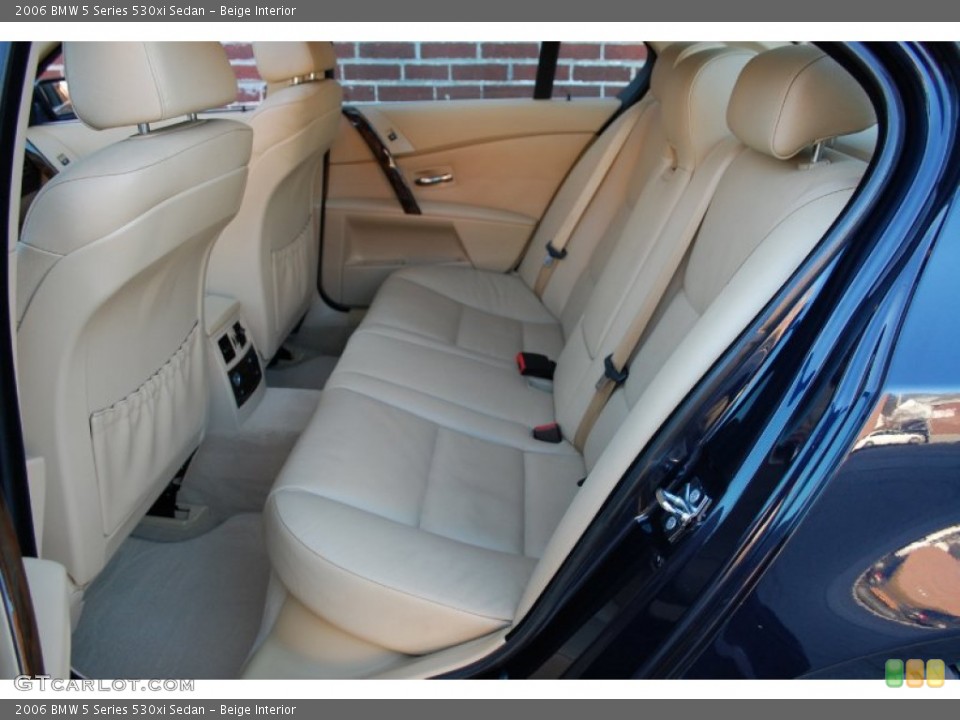 Beige Interior Rear Seat for the 2006 BMW 5 Series 530xi Sedan #89822828
