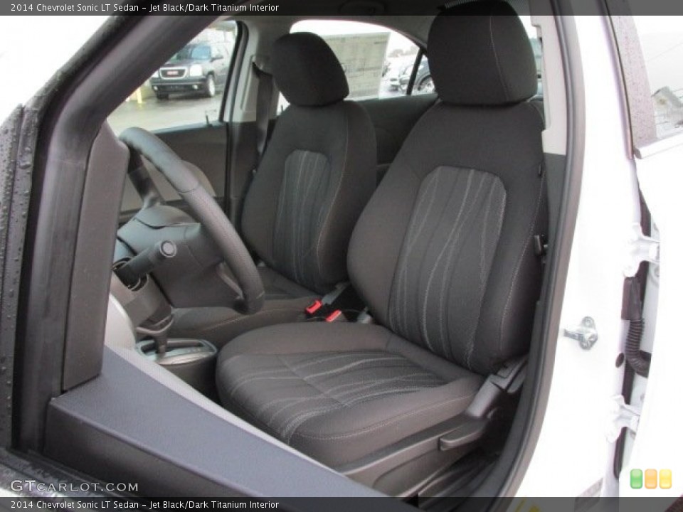 Jet Black/Dark Titanium Interior Front Seat for the 2014 Chevrolet Sonic LT Sedan #89823959