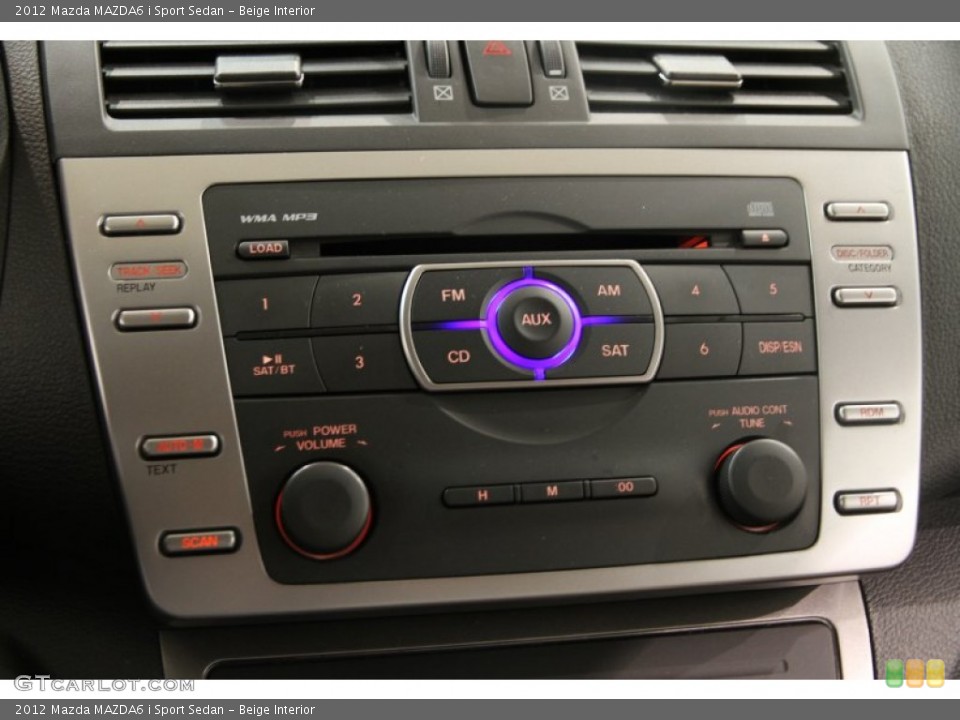 Beige Interior Audio System for the 2012 Mazda MAZDA6 i Sport Sedan #89824358