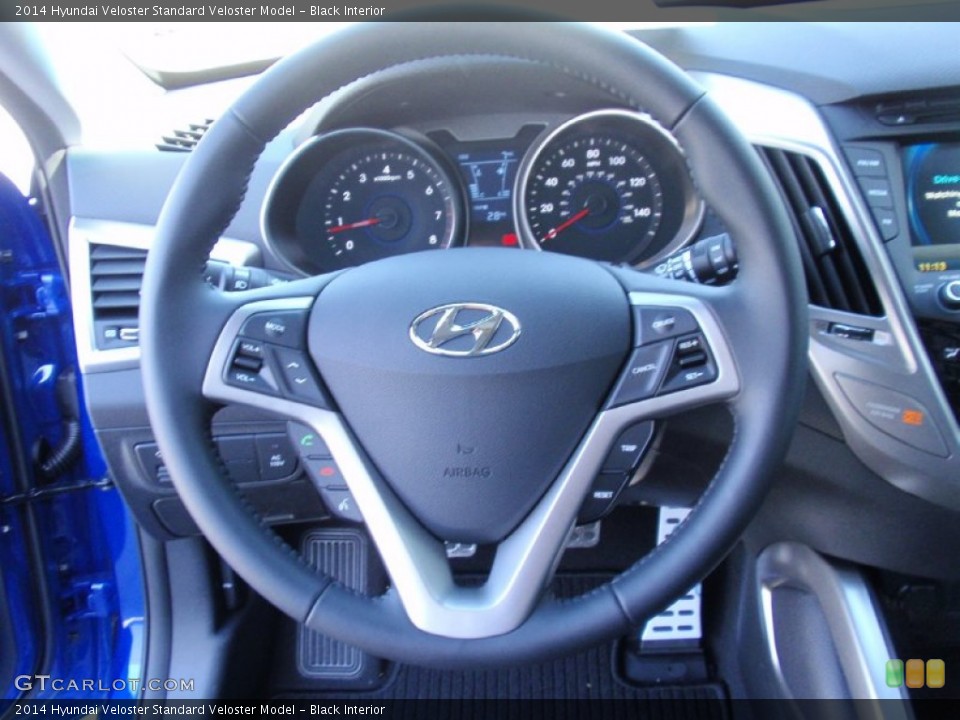 Black Interior Steering Wheel for the 2014 Hyundai Veloster  #89827589