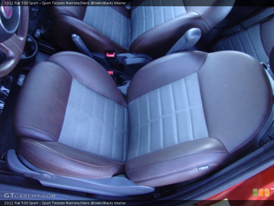 Sport Tessuto Marrone/Nero (Brown/Black) Interior Front Seat for the 2012 Fiat 500 Sport #89829713