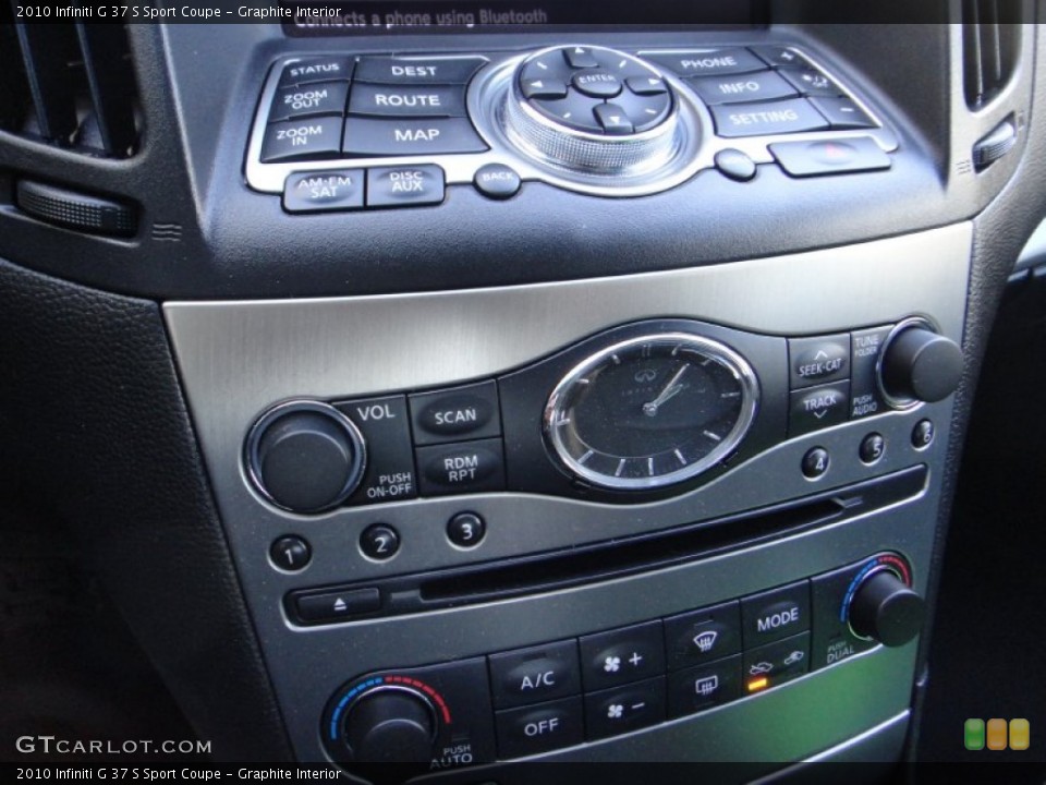Graphite Interior Controls for the 2010 Infiniti G 37 S Sport Coupe #89833043
