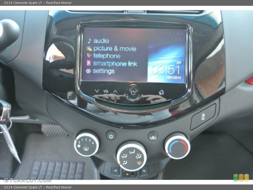 Red/Red Interior Controls for the 2014 Chevrolet Spark LT #89833559