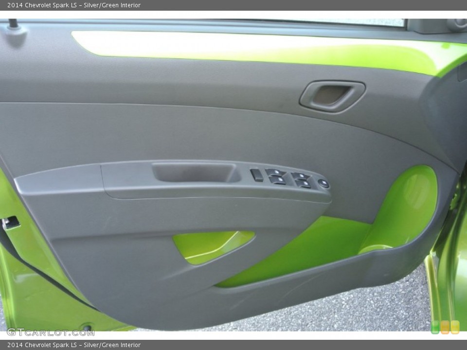 Silver/Green Interior Door Panel for the 2014 Chevrolet Spark LS #89834024