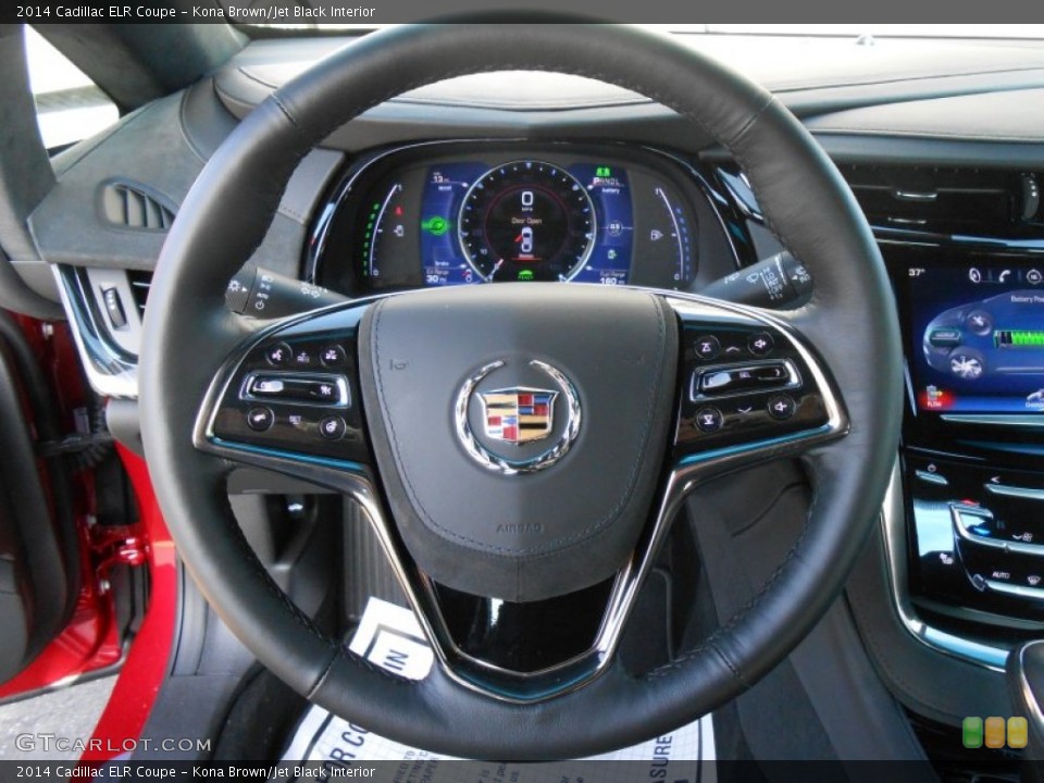 Kona Brown/Jet Black Interior Steering Wheel for the 2014 Cadillac ELR Coupe #89836466