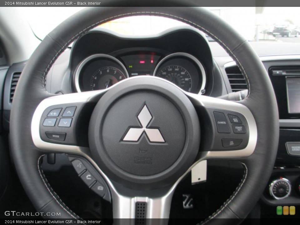 Black Interior Steering Wheel for the 2014 Mitsubishi Lancer Evolution GSR #89836712