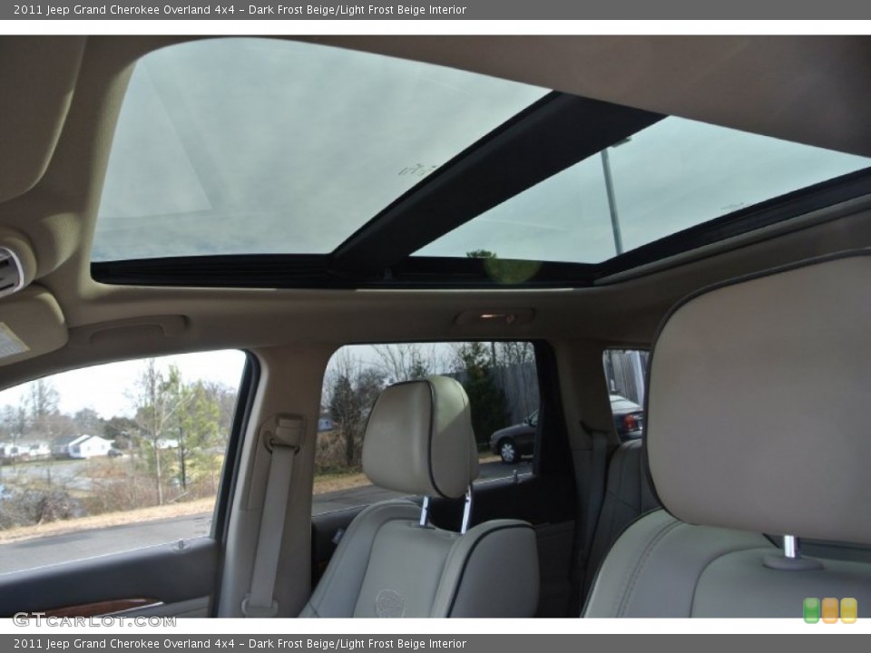 Dark Frost Beige/Light Frost Beige Interior Sunroof for the 2011 Jeep Grand Cherokee Overland 4x4 #89837336