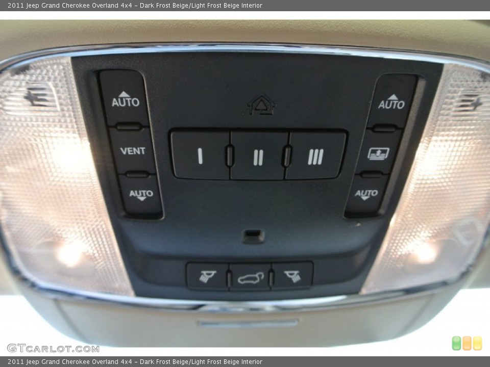 Dark Frost Beige/Light Frost Beige Interior Controls for the 2011 Jeep Grand Cherokee Overland 4x4 #89837399