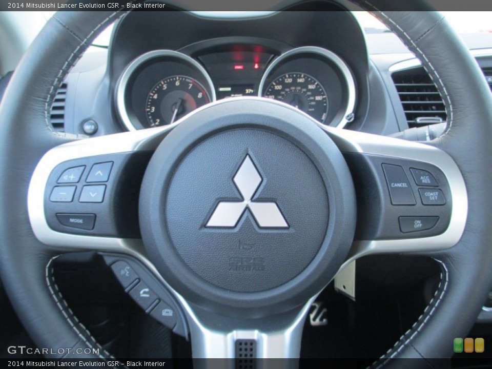 Black Interior Steering Wheel for the 2014 Mitsubishi Lancer Evolution GSR #89837453