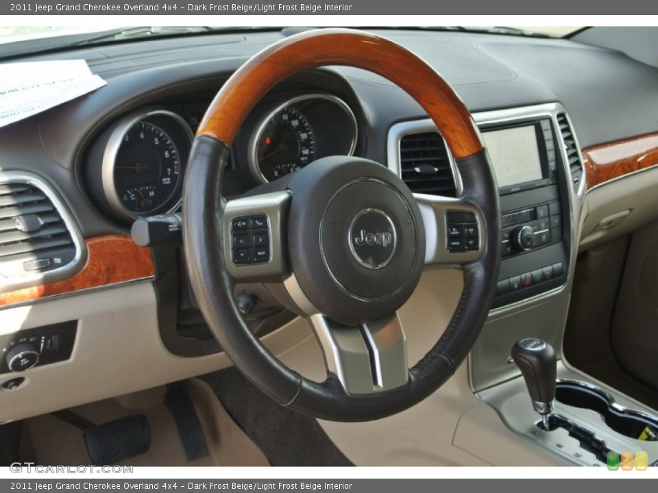 Dark Frost Beige/Light Frost Beige Interior Steering Wheel for the 2011 Jeep Grand Cherokee Overland 4x4 #89837729