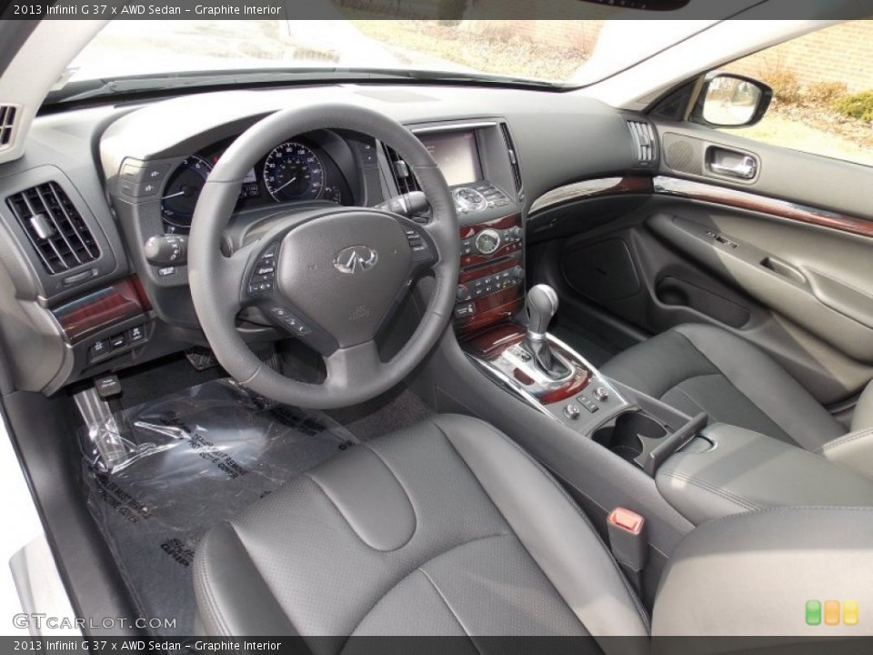 Graphite Interior Prime Interior for the 2013 Infiniti G 37 x AWD Sedan #89840927