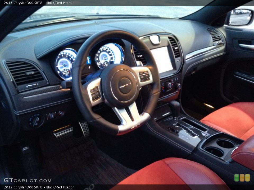 Black/Red Interior Prime Interior for the 2013 Chrysler 300 SRT8 #89844533