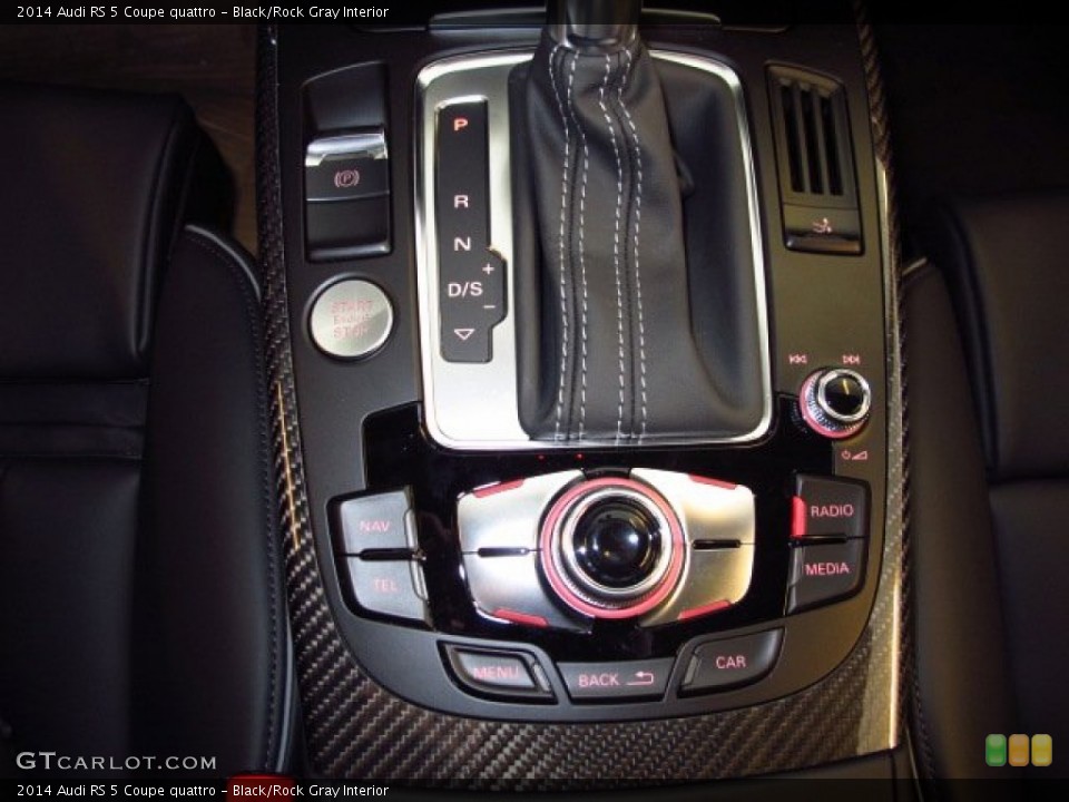 Black/Rock Gray Interior Controls for the 2014 Audi RS 5 Coupe quattro #89846537