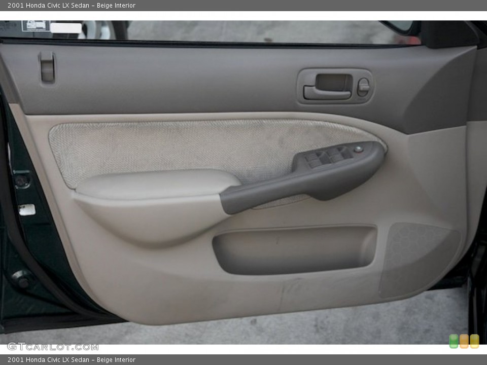 Beige Interior Door Panel for the 2001 Honda Civic LX Sedan #89855538
