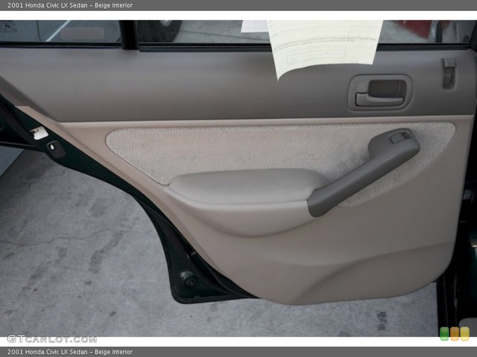 Beige Interior Door Panel for the 2001 Honda Civic LX Sedan #89855550