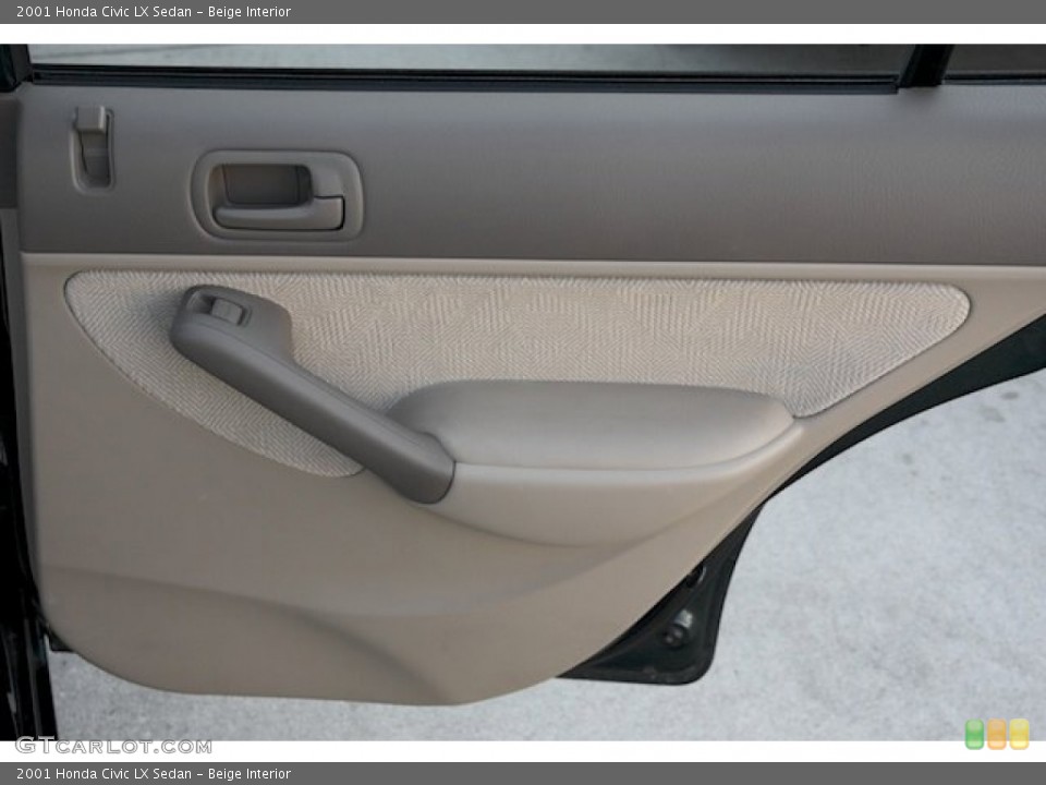 Beige Interior Door Panel for the 2001 Honda Civic LX Sedan #89855561