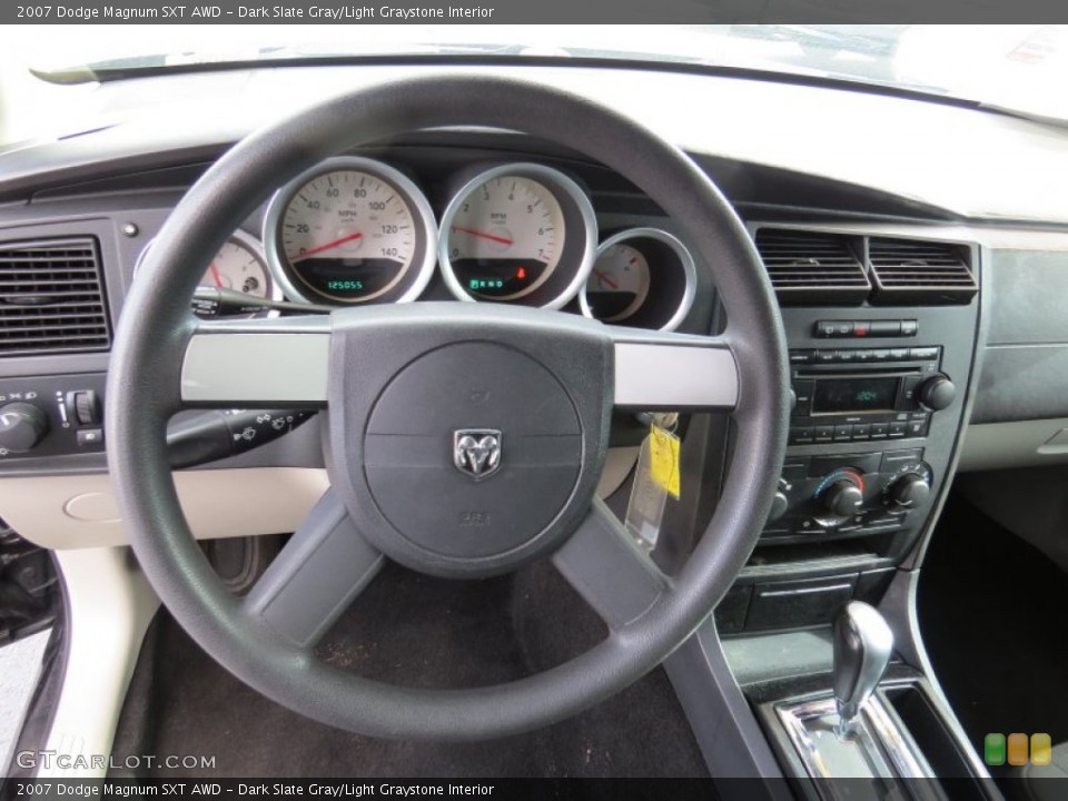 Dark Slate Gray/Light Graystone Interior Steering Wheel for the 2007 Dodge Magnum SXT AWD #89857484