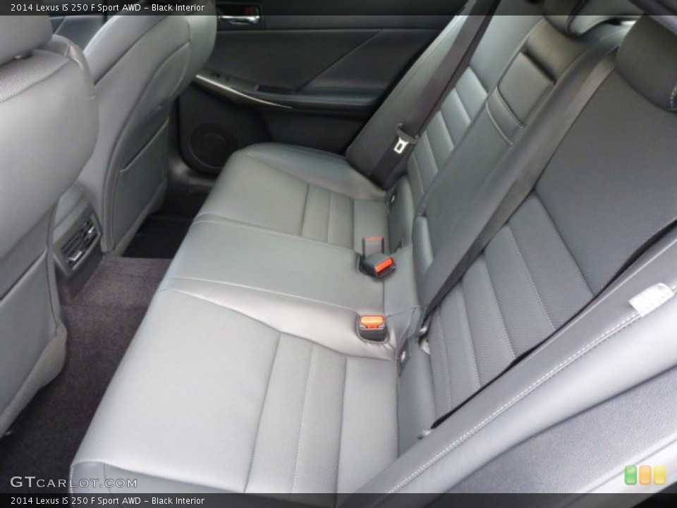 Black Interior Rear Seat for the 2014 Lexus IS 250 F Sport AWD #89860453