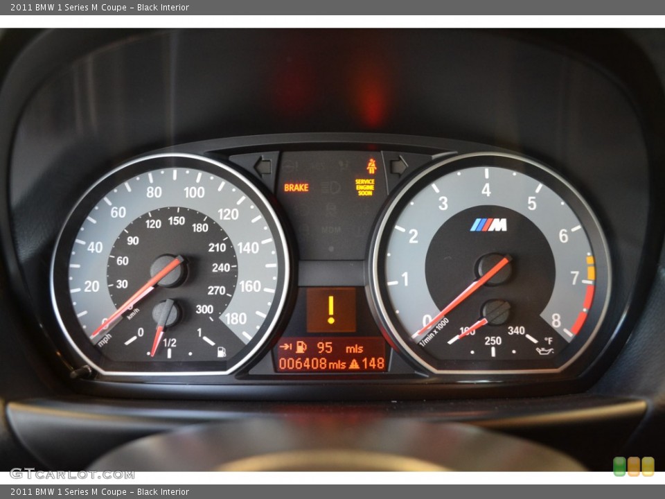 Black Interior Gauges for the 2011 BMW 1 Series M Coupe #89865310